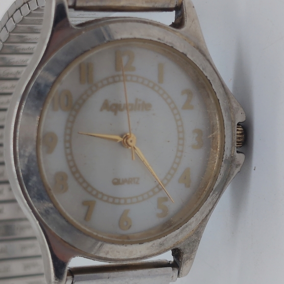 Aqualute Quartz Silver and Gold Analog Watch - Picture 3 of 4